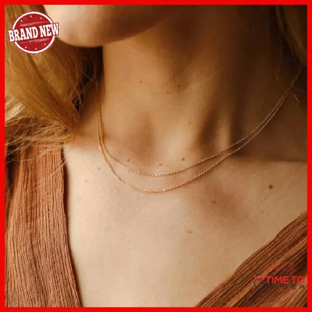 14K Gold Cable Chain Necklace 16-24